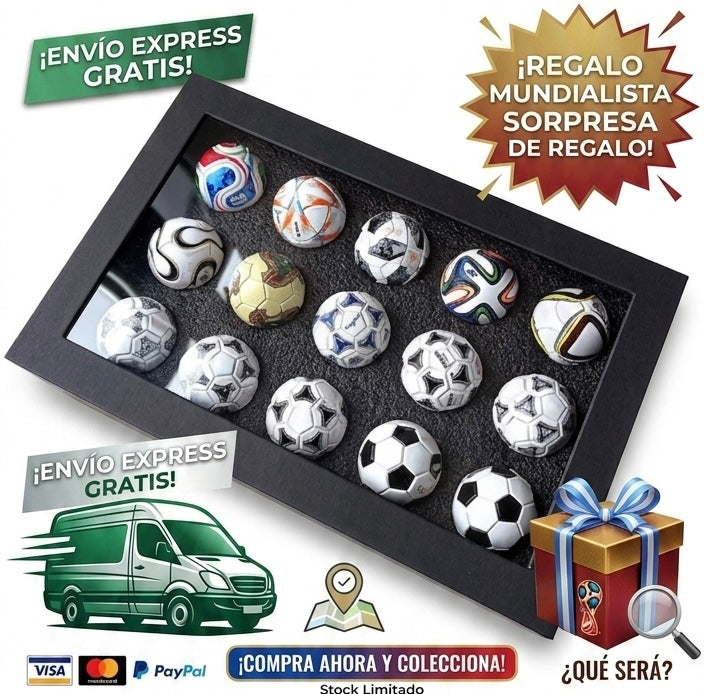 Colección limitada de balones del Mundial (1970–2026) – ENVÍO GRATIS 🚚 + STOCK LIMITADO🔥